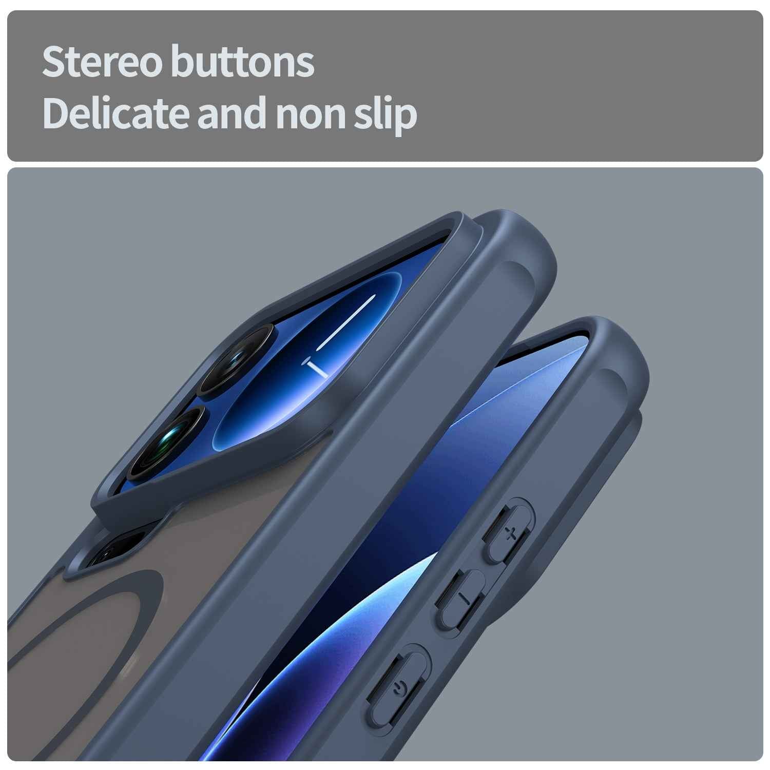 For Xiaomi 17 Pro Magnetic Case with Screen Film WANLONFENG FD Series Skin Touch TPU + PC Phone Back Cover - Blue