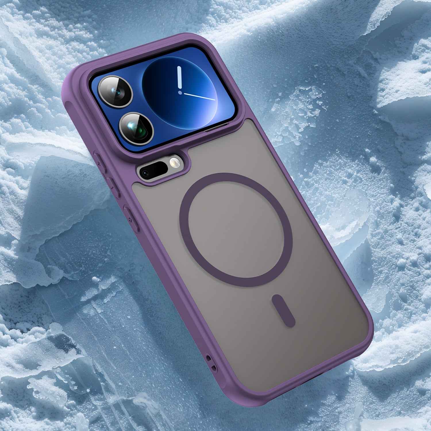 For Xiaomi 17 Pro Magnetic Case with Screen Film WANLONFENG FD Series Skin Touch TPU + PC Phone Back Cover - Purple