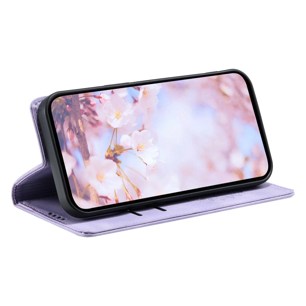 For Xiaomi Redmi Note 15 4G (Global) Case Magnetic Closing Leather Phone Cover Pattern Imprinted - Purple