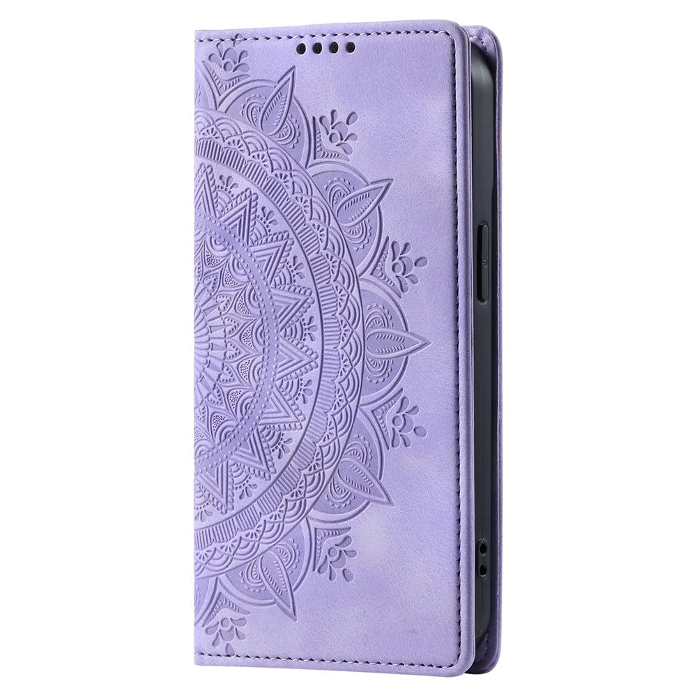 For Xiaomi Redmi Note 15 4G (Global) Case Magnetic Closing Leather Phone Cover Pattern Imprinted - Purple
