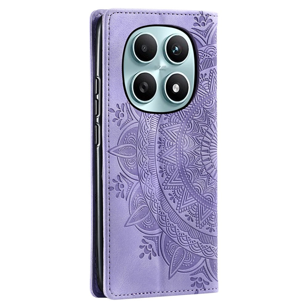 For Xiaomi Redmi Note 15 4G (Global) Case Magnetic Closing Leather Phone Cover Pattern Imprinted - Purple