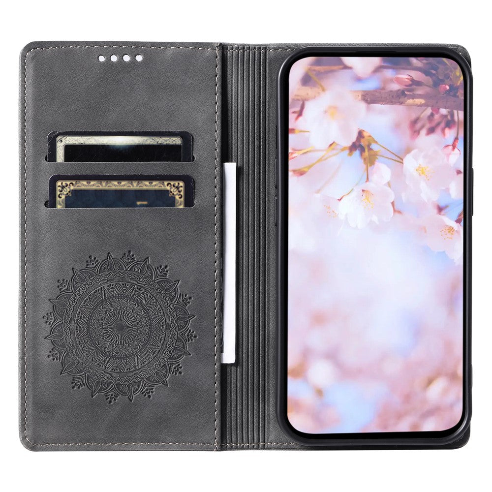 For Xiaomi Redmi Note 15 4G (Global) Case Magnetic Closing Leather Phone Cover Pattern Imprinted - Grey