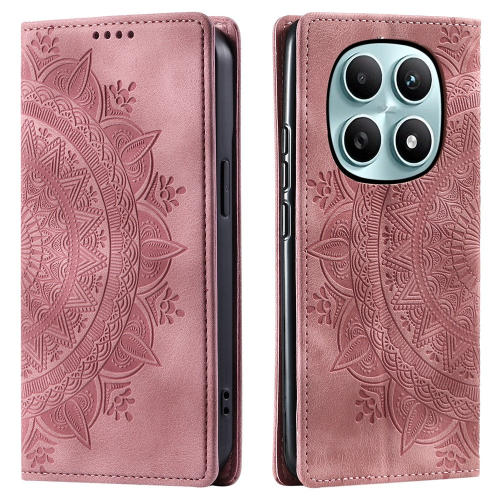 For Xiaomi Redmi Note 15 4G (Global) Case Magnetic Closing Leather Phone Cover Pattern Imprinted - Rose Gold