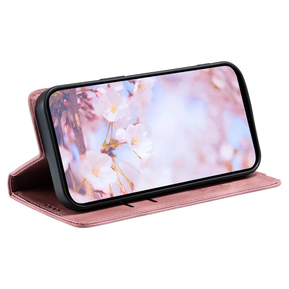 For Xiaomi Redmi Note 15 4G (Global) Case Magnetic Closing Leather Phone Cover Pattern Imprinted - Rose Gold