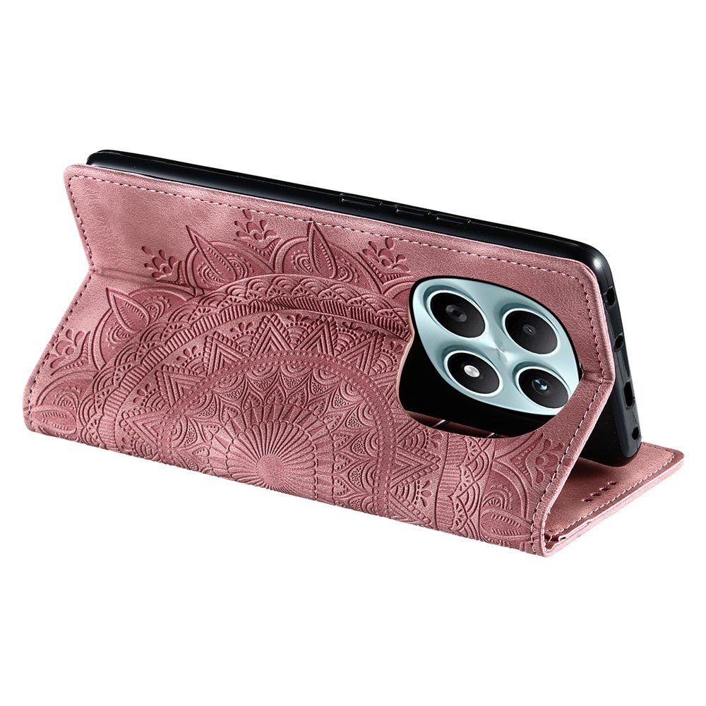 For Xiaomi Redmi Note 15 4G (Global) Case Magnetic Closing Leather Phone Cover Pattern Imprinted - Rose Gold