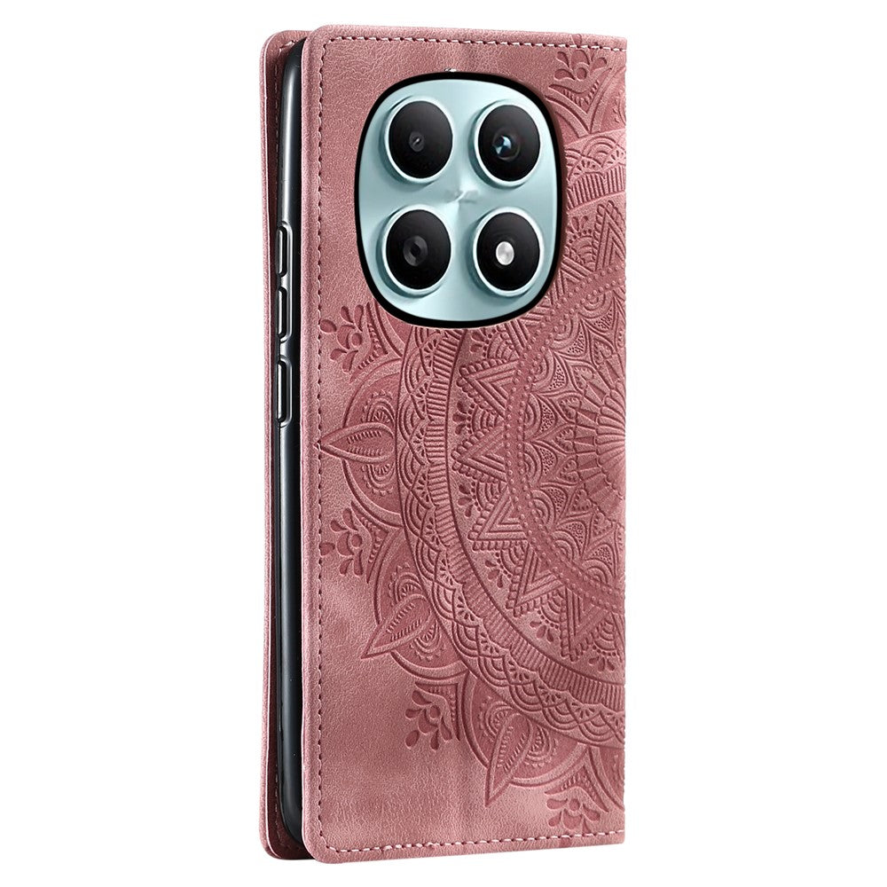 For Xiaomi Redmi Note 15 4G (Global) Case Magnetic Closing Leather Phone Cover Pattern Imprinted - Rose Gold