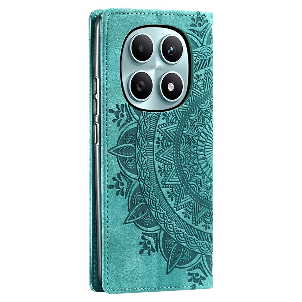 For Xiaomi Redmi Note 15 4G (Global) Case Magnetic Closing Leather Phone Cover Pattern Imprinted - Mint Green