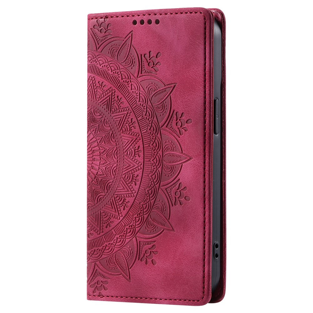 For Xiaomi Redmi Note 15 4G (Global) Case Magnetic Closing Leather Phone Cover Pattern Imprinted - Rose