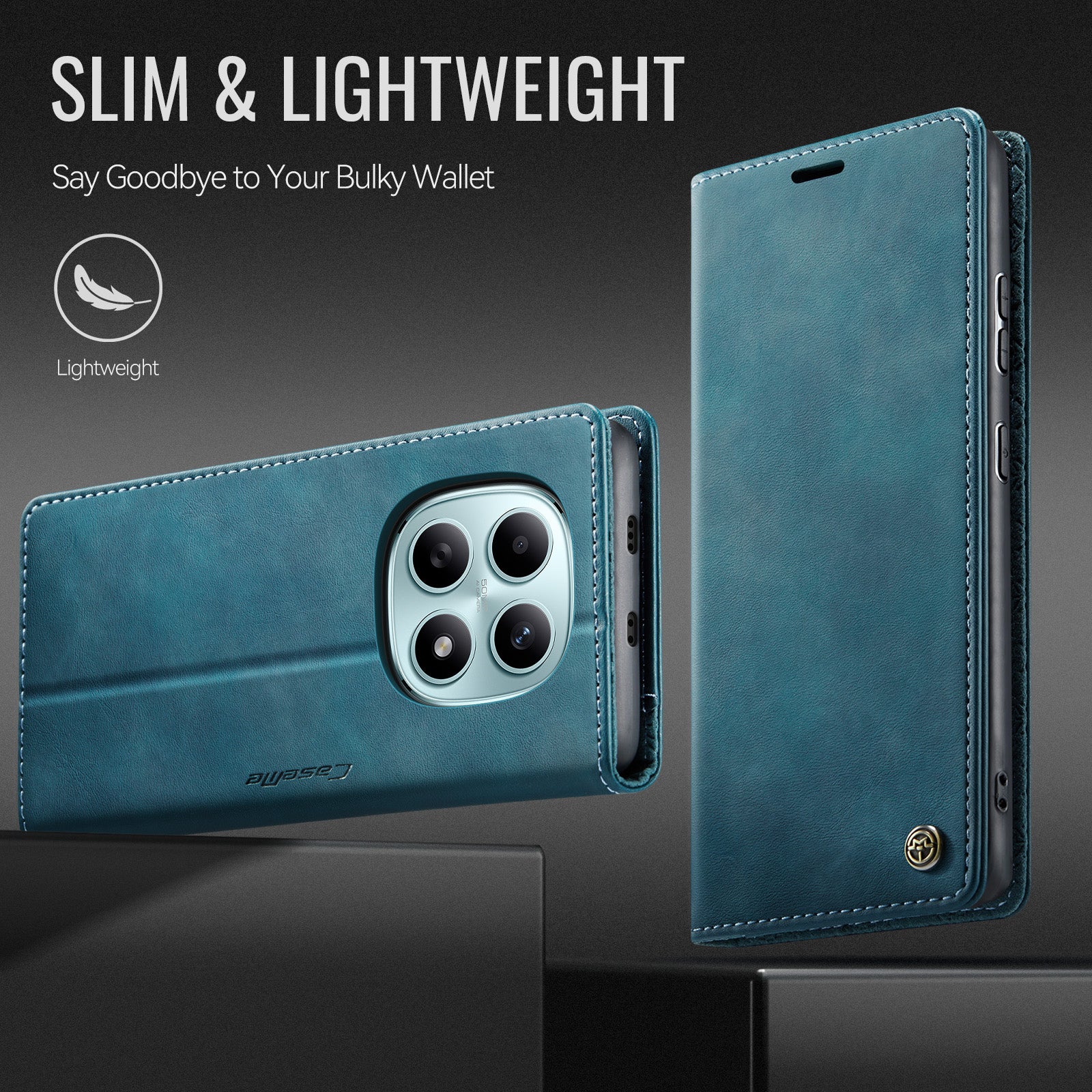 For Xiaomi Poco M8 5G / Redmi Note 15 5G (Global) Case CASEME 033 Series RFID Blocking Wallet Stand Calf Texture Leather Phone Cover - Green