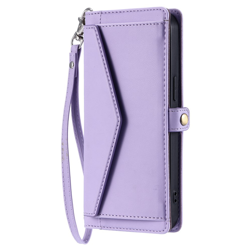 For Xiaomi Redmi Note 15 Pro 4G (Global) Leather Case with Wrist Strap Wallet Stand Phone Cover - Purple