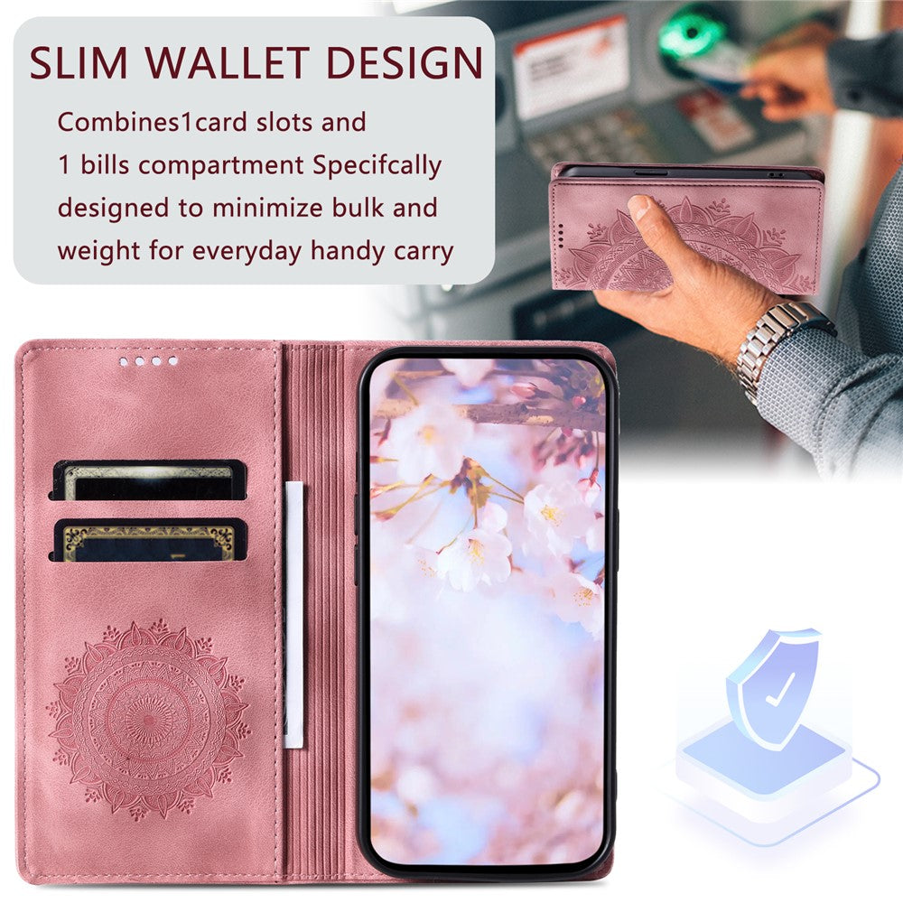 For Xiaomi Redmi Note 15 Pro 4G (Global) Case Magnetic Closing Leather Phone Cover Pattern Imprinted - Rose Gold
