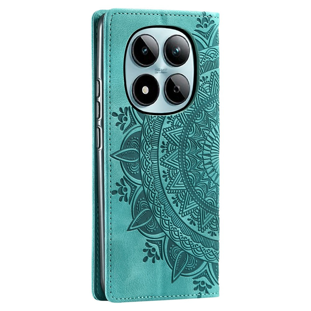 For Xiaomi Redmi Note 15 Pro 4G (Global) Case Magnetic Closing Leather Phone Cover Pattern Imprinted - Mint Green