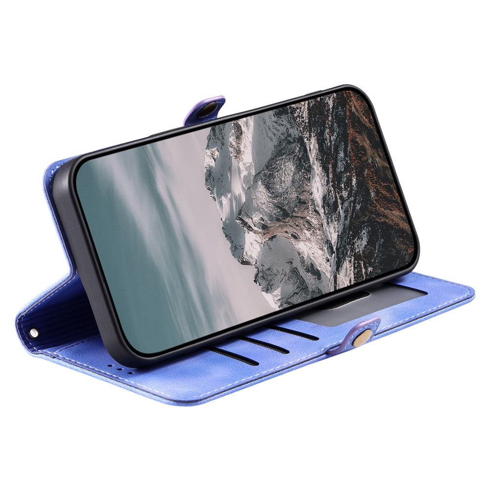 For Xiaomi Redmi Note 15 Pro 4G (Global) Case Skin Feel Totem Imprinted Wallet Leather Phone Cover with Hand Strap - Purple