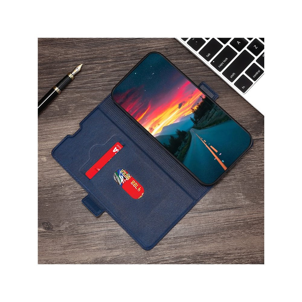 For Motorola Edge 70 5G Case Card Holder PU Leather Phone Cover - Blue