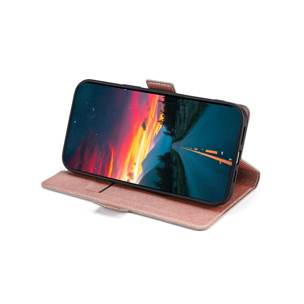 For Motorola Edge 70 5G Case Card Holder PU Leather Phone Cover - Rose Gold