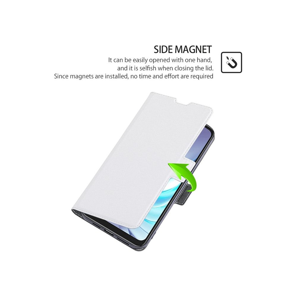 For Motorola Edge 70 5G Case Card Holder PU Leather Phone Cover - White