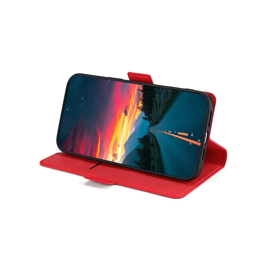 For Motorola Edge 70 5G Case Card Holder PU Leather Phone Cover - Red