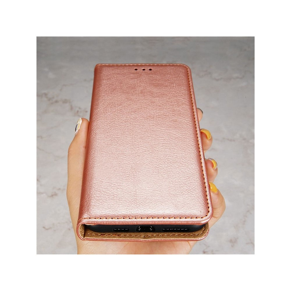 For Motorola Edge 70 5G Case Wallet PU Leather Magnetic Auto-Absorbed Phone Cover - Rose Gold