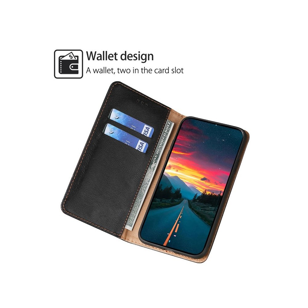 For Motorola Edge 70 5G Case Wallet PU Leather Magnetic Auto-Absorbed Phone Cover - Black