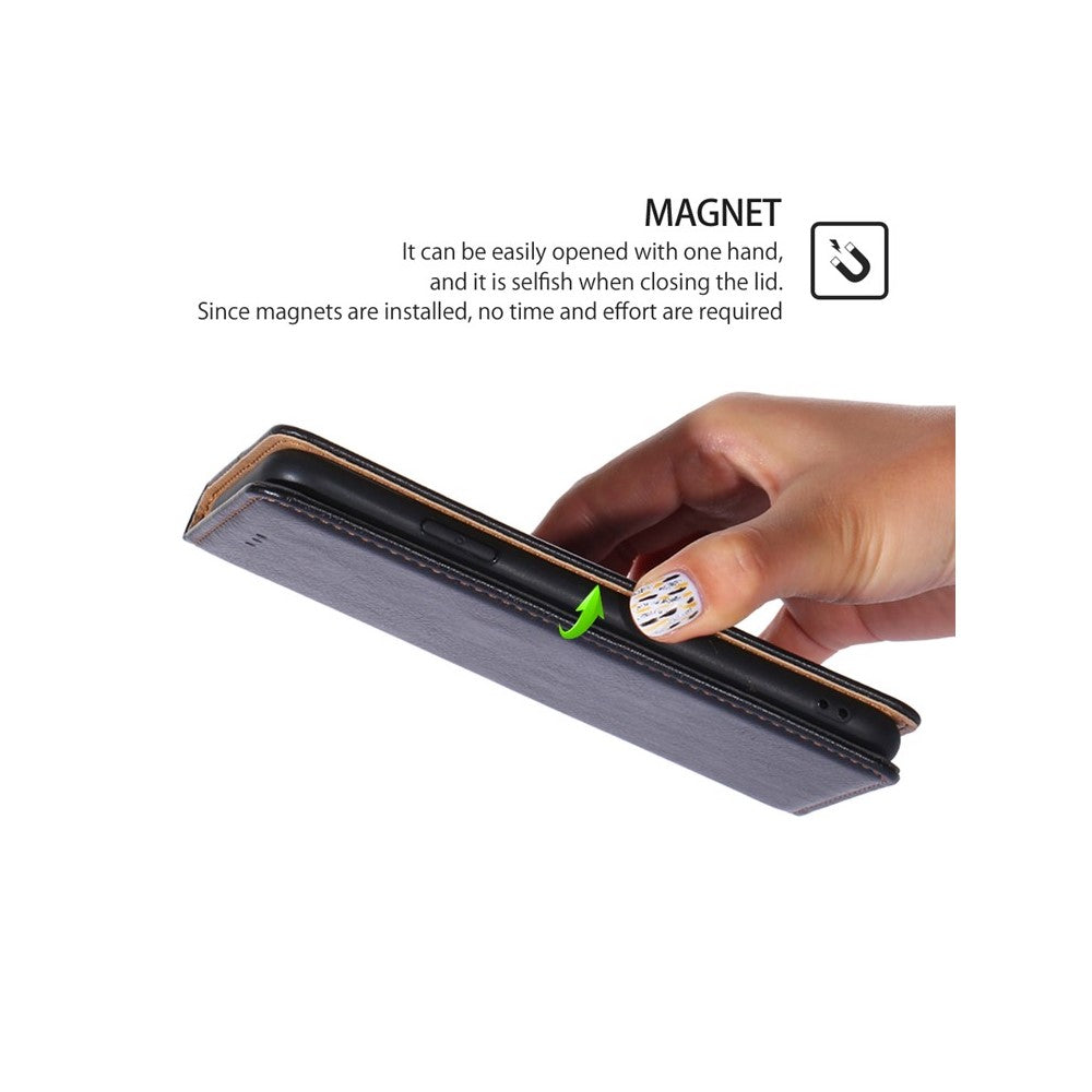 For Motorola Edge 70 5G Case Wallet PU Leather Magnetic Auto-Absorbed Phone Cover - Black