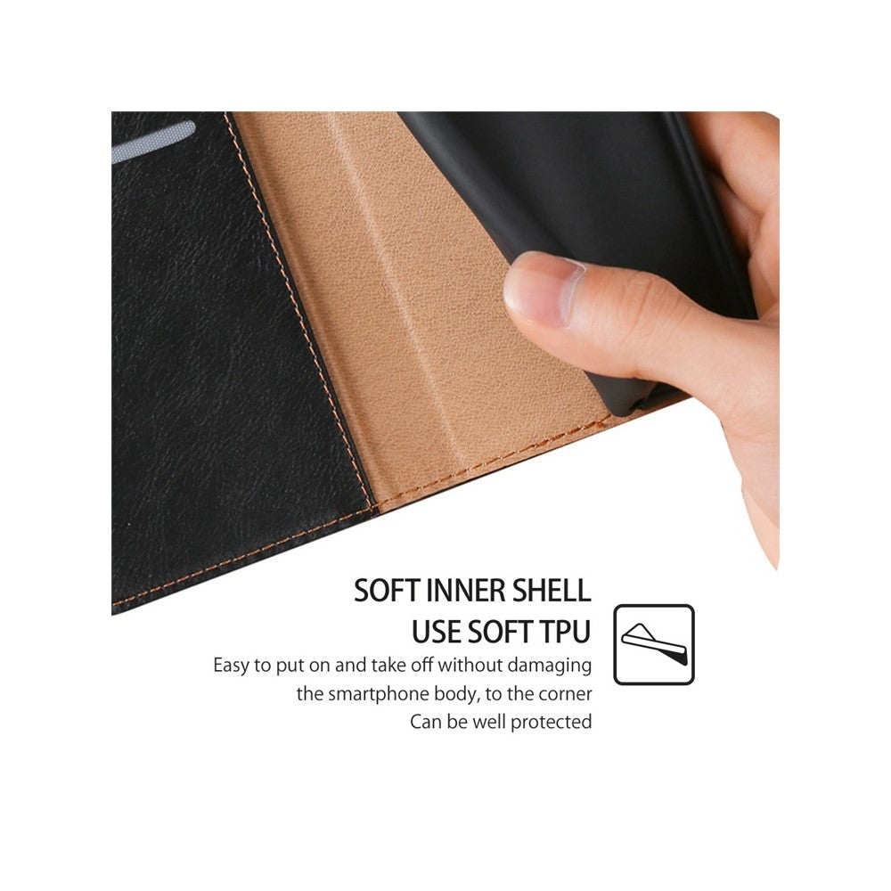 For Motorola Edge 70 5G Case Wallet PU Leather Magnetic Auto-Absorbed Phone Cover - Black