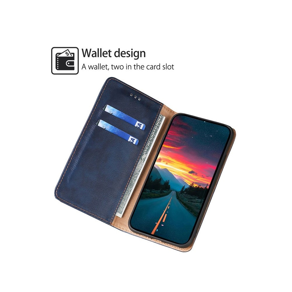 For Motorola Edge 70 5G Case Wallet PU Leather Magnetic Auto-Absorbed Phone Cover - Blue