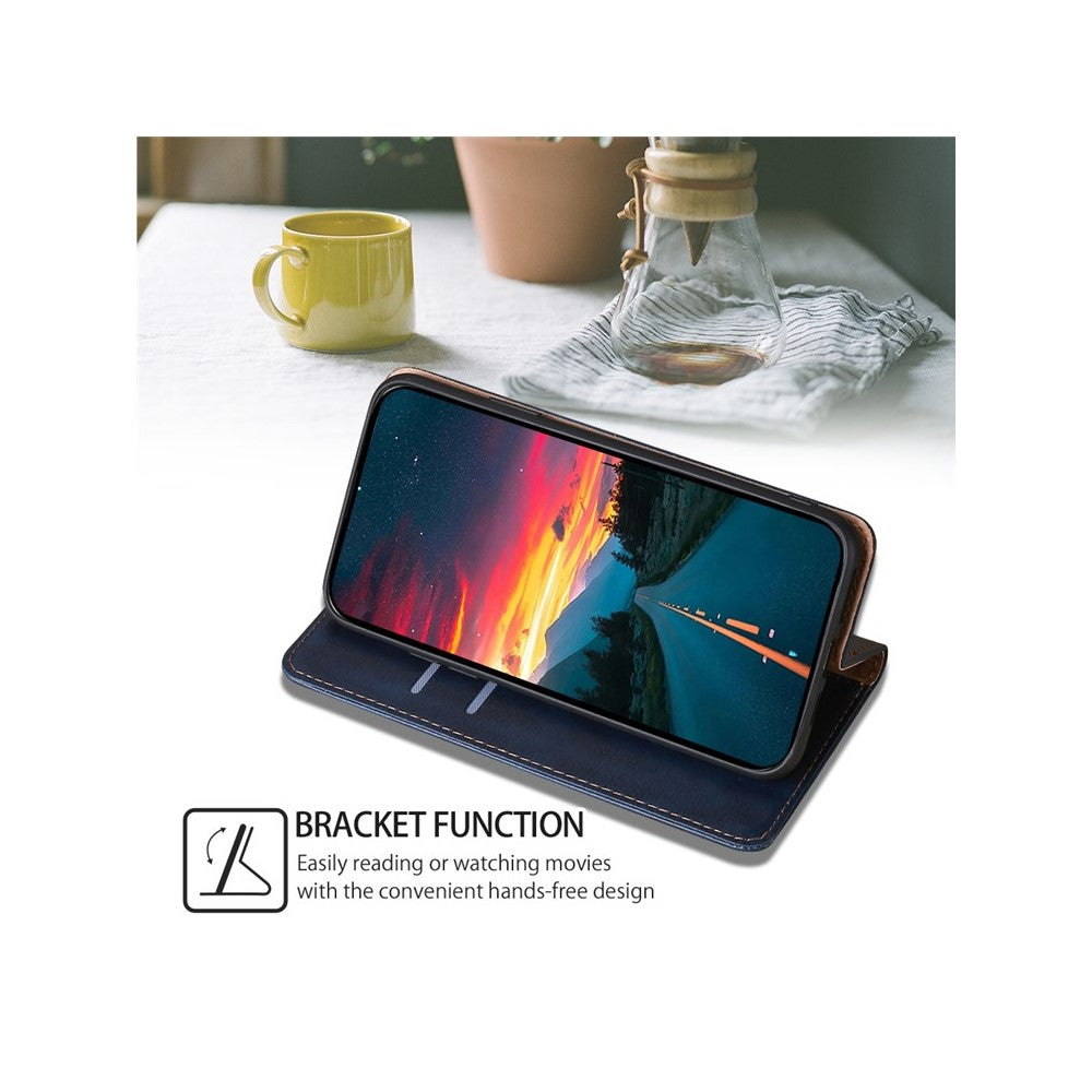 For Motorola Edge 70 5G Case Wallet PU Leather Magnetic Auto-Absorbed Phone Cover - Blue
