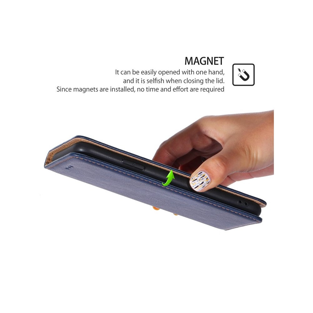 For Motorola Edge 70 5G Case Wallet PU Leather Magnetic Auto-Absorbed Phone Cover - Blue
