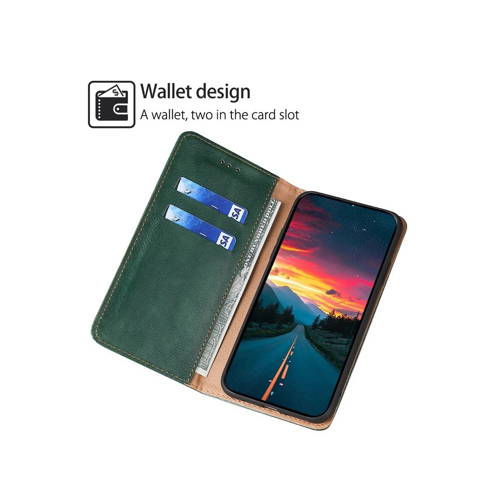 For Motorola Edge 70 5G Case Wallet PU Leather Magnetic Auto-Absorbed Phone Cover - Green