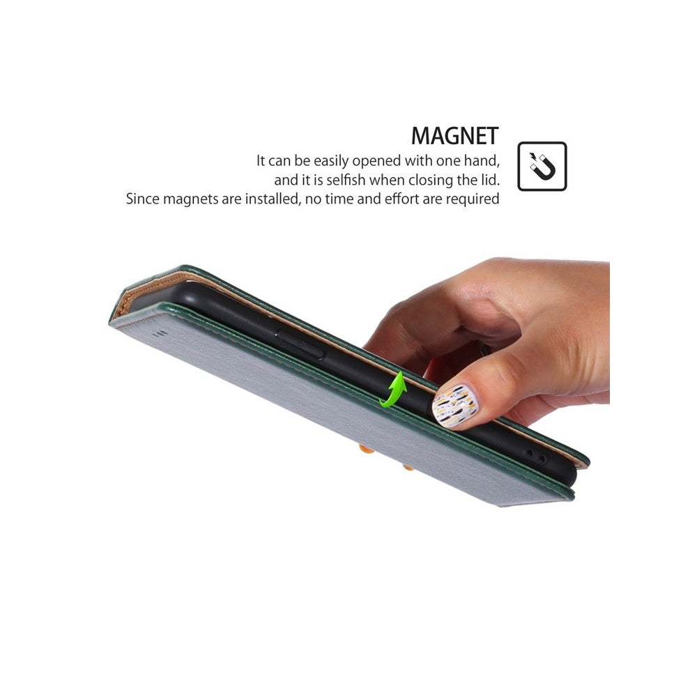 For Motorola Edge 70 5G Case Wallet PU Leather Magnetic Auto-Absorbed Phone Cover - Green