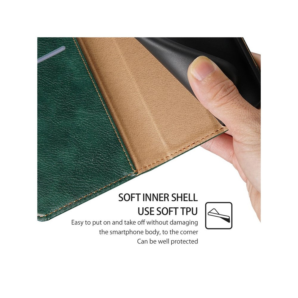 For Motorola Edge 70 5G Case Wallet PU Leather Magnetic Auto-Absorbed Phone Cover - Green
