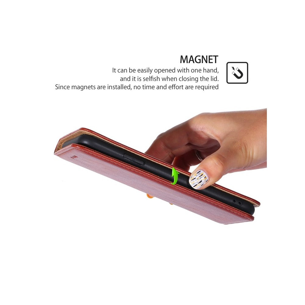 For Motorola Edge 70 5G Case Wallet PU Leather Magnetic Auto-Absorbed Phone Cover - Brown