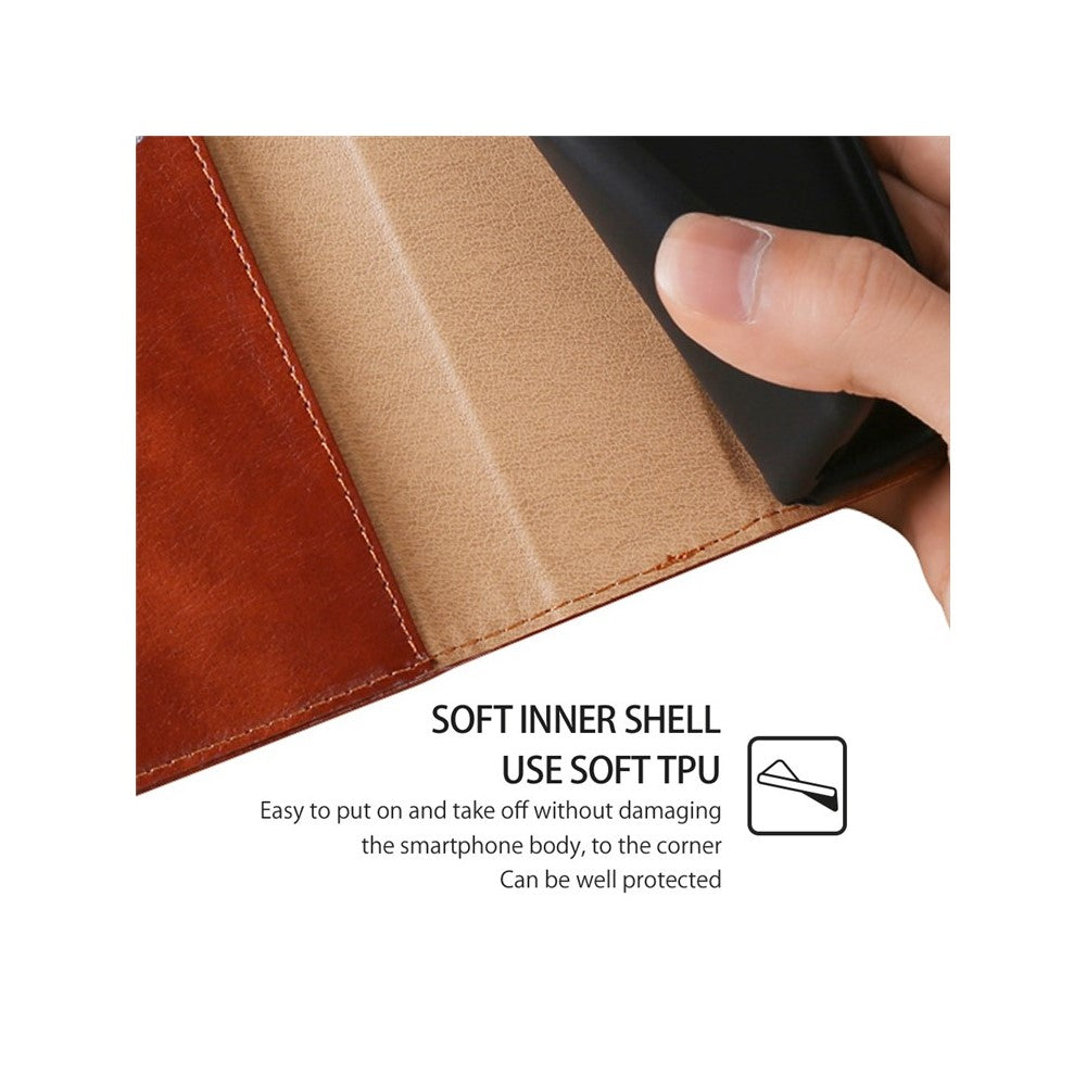 For Motorola Edge 70 5G Case Wallet PU Leather Magnetic Auto-Absorbed Phone Cover - Brown