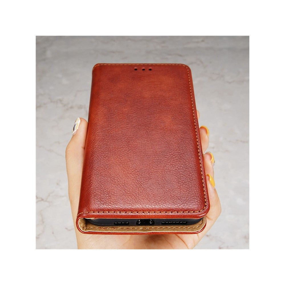 For Motorola Edge 70 5G Case Wallet PU Leather Magnetic Auto-Absorbed Phone Cover - Brown