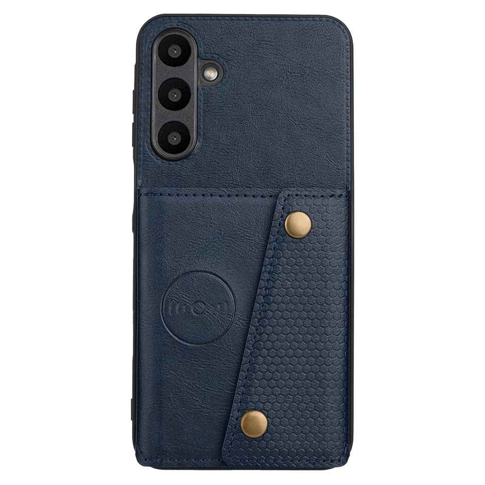For Samsung Galaxy A57 5G Case with Card Slots Kickstand Leather + TPU Phone Cover - Blue