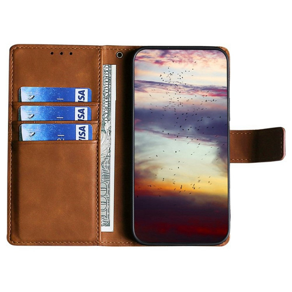 For Motorola Edge 70 5G Case Crocodile Texture PU Leather Phone Cover - Brown