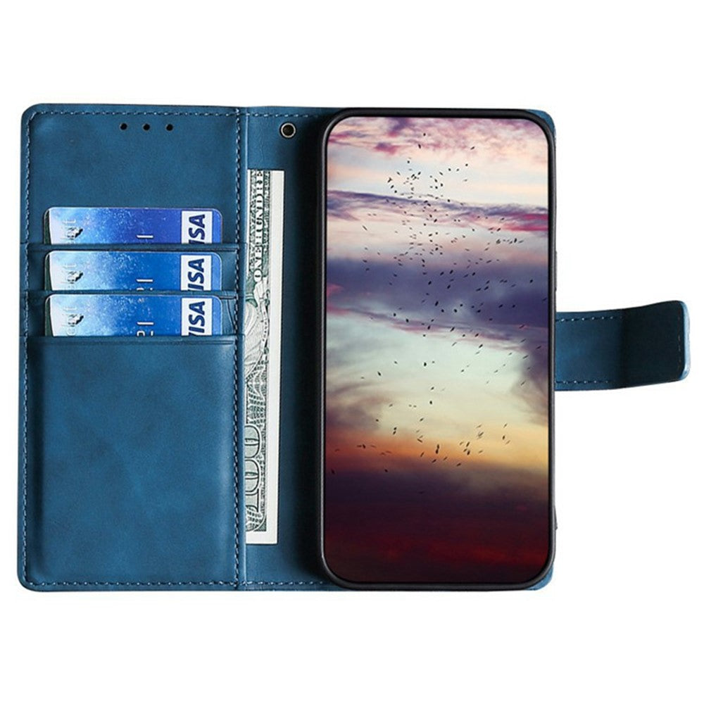 For Motorola Edge 70 5G Case Crocodile Texture PU Leather Phone Cover - Blue