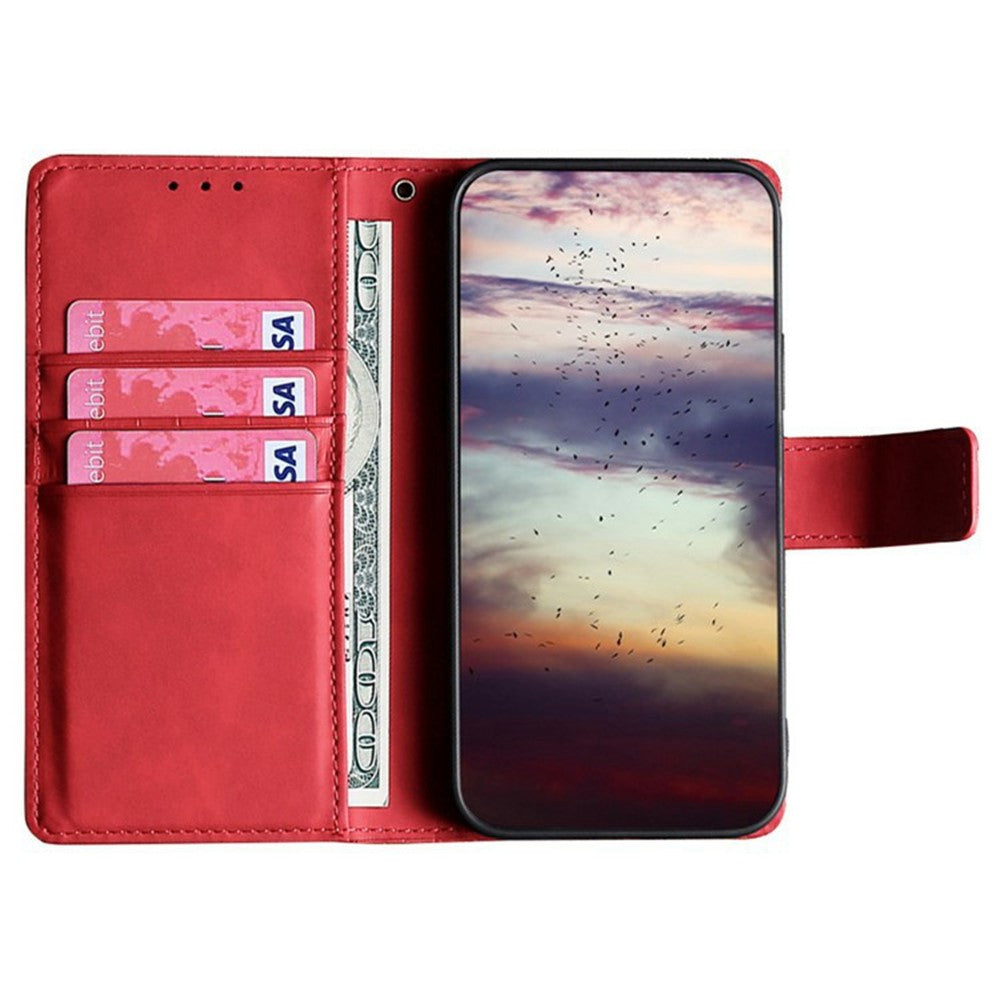 For Motorola Edge 70 5G Case Crocodile Texture PU Leather Phone Cover - Red