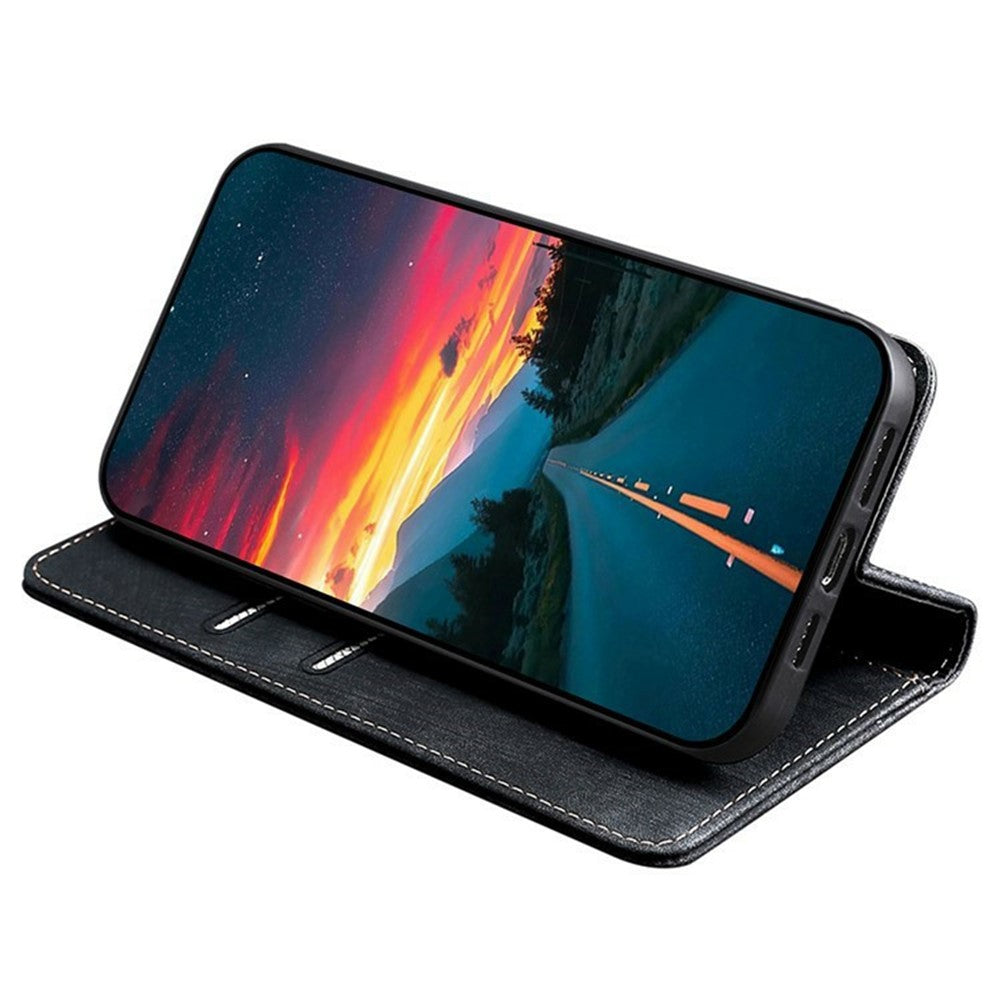 For Motorola Edge 70 5G Case RFID Blocking Wallet Foldable Stand Leather Phone Cover - Black