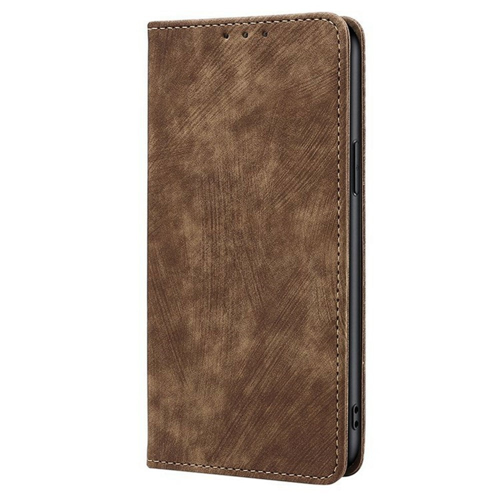For Motorola Edge 70 5G Case RFID Blocking Wallet Foldable Stand Leather Phone Cover - Brown