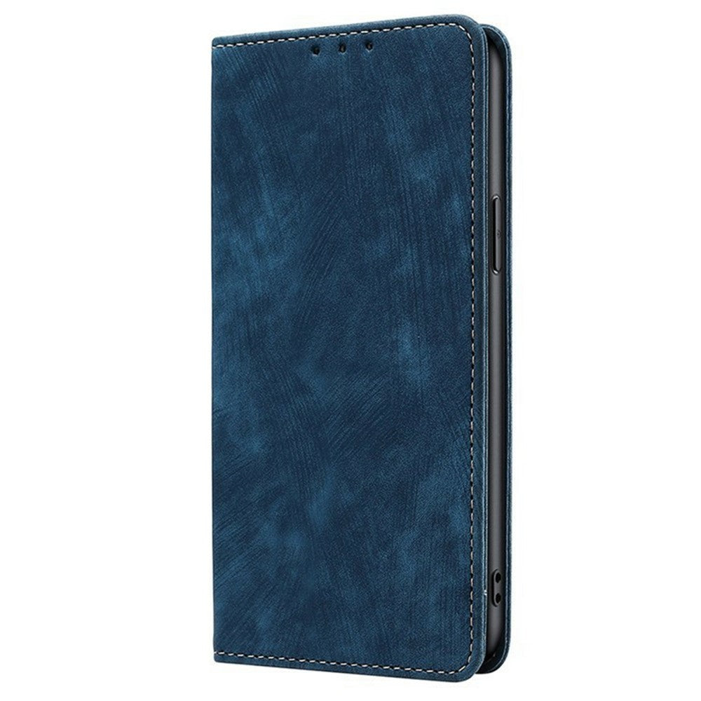 For Motorola Edge 70 5G Case RFID Blocking Wallet Foldable Stand Leather Phone Cover - Blue