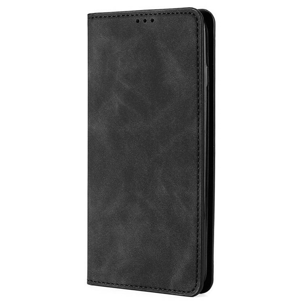 For Motorola Edge 70 5G Case Card Holder PU Leather Magnetic Closing Phone Cover - Black
