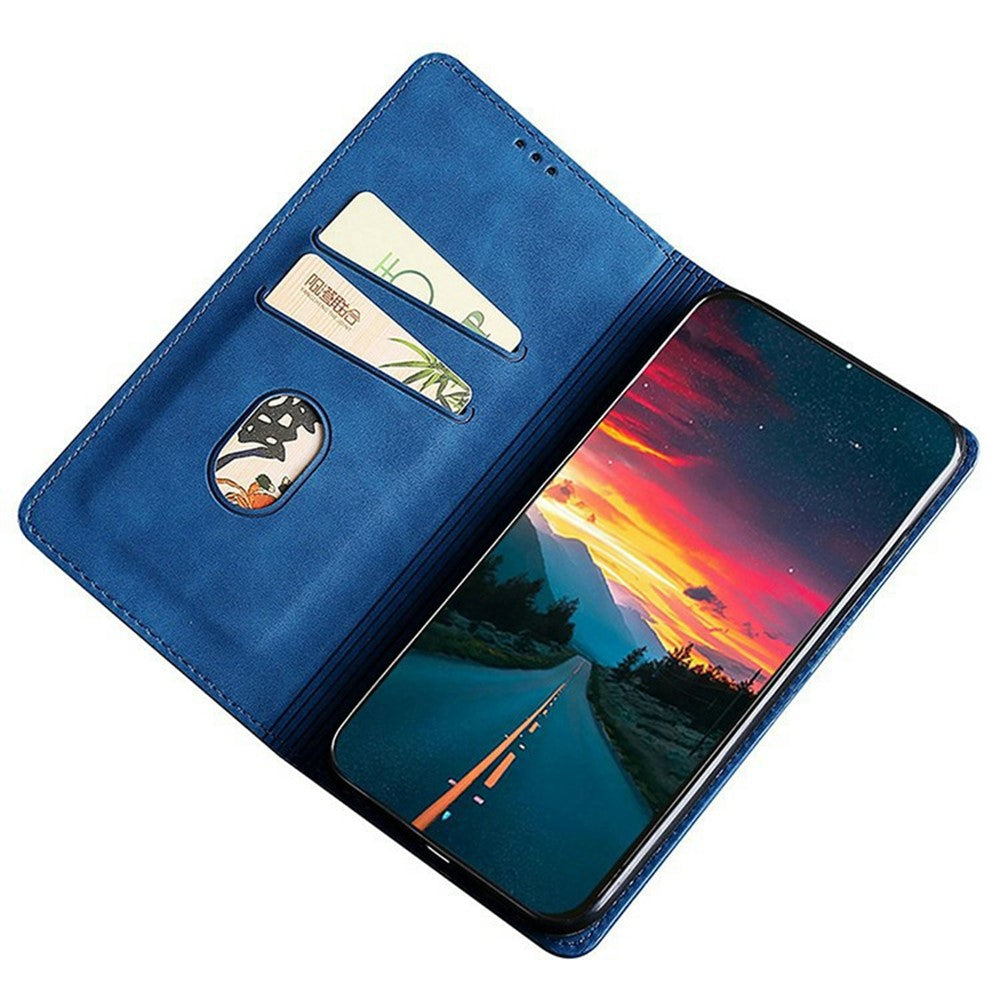 For Motorola Edge 70 5G Case Card Holder PU Leather Magnetic Closing Phone Cover - Blue