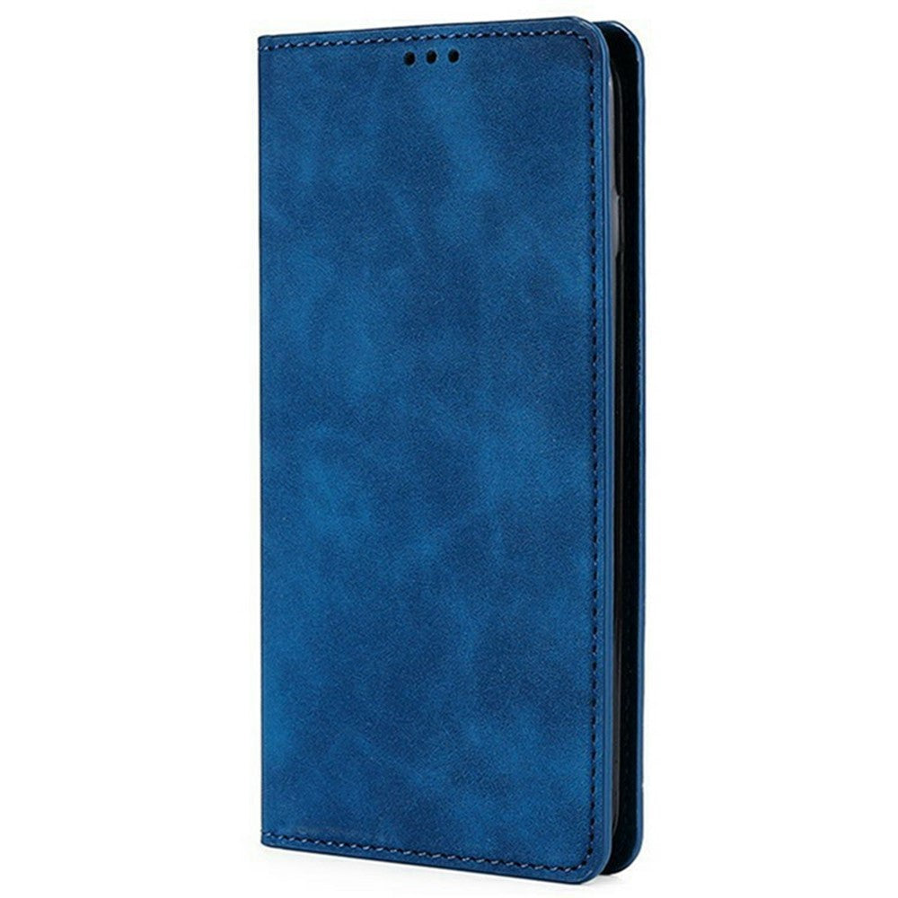 For Motorola Edge 70 5G Case Card Holder PU Leather Magnetic Closing Phone Cover - Blue