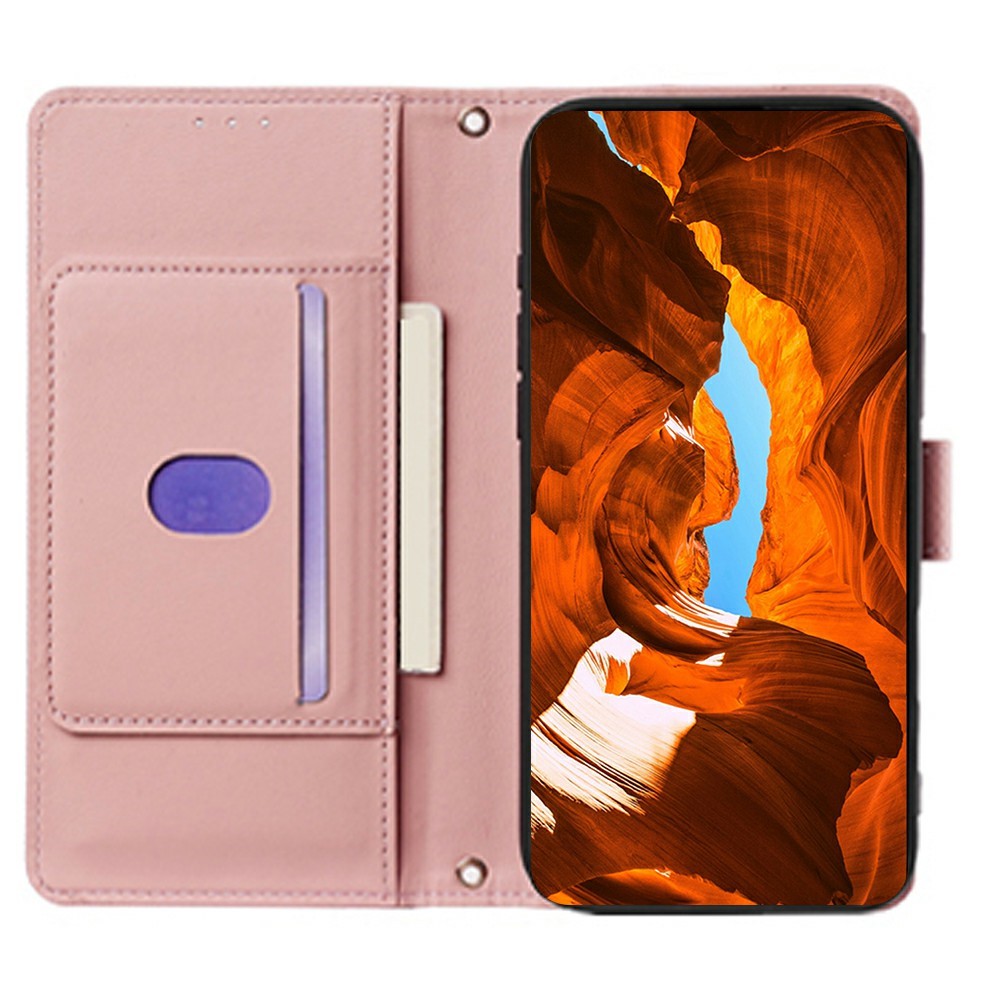For Motorola Edge 70 5G Case Triangle Imprinted Skin Touch PU Leather Phone Wallet Cover - Pink