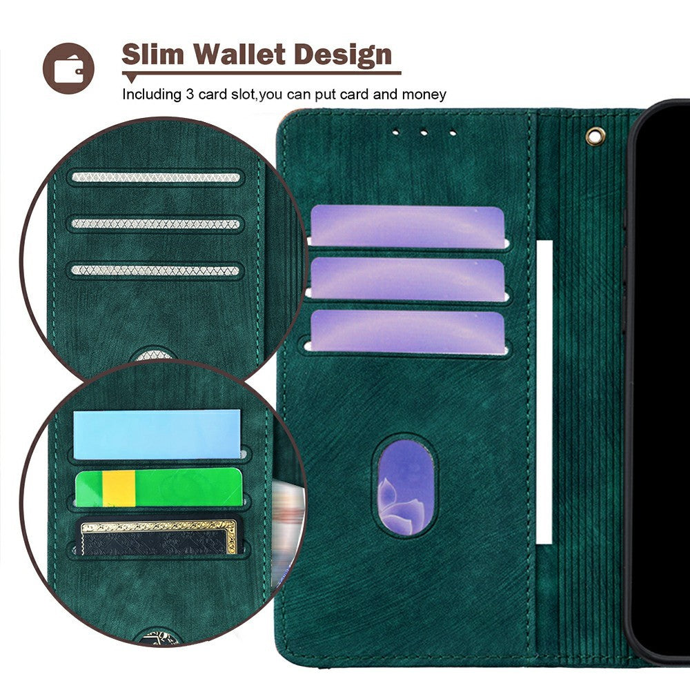 For Motorola Edge 70 5G Case RFID Blocking Color Splicing PU Leather Wallet Phone Cover - Green