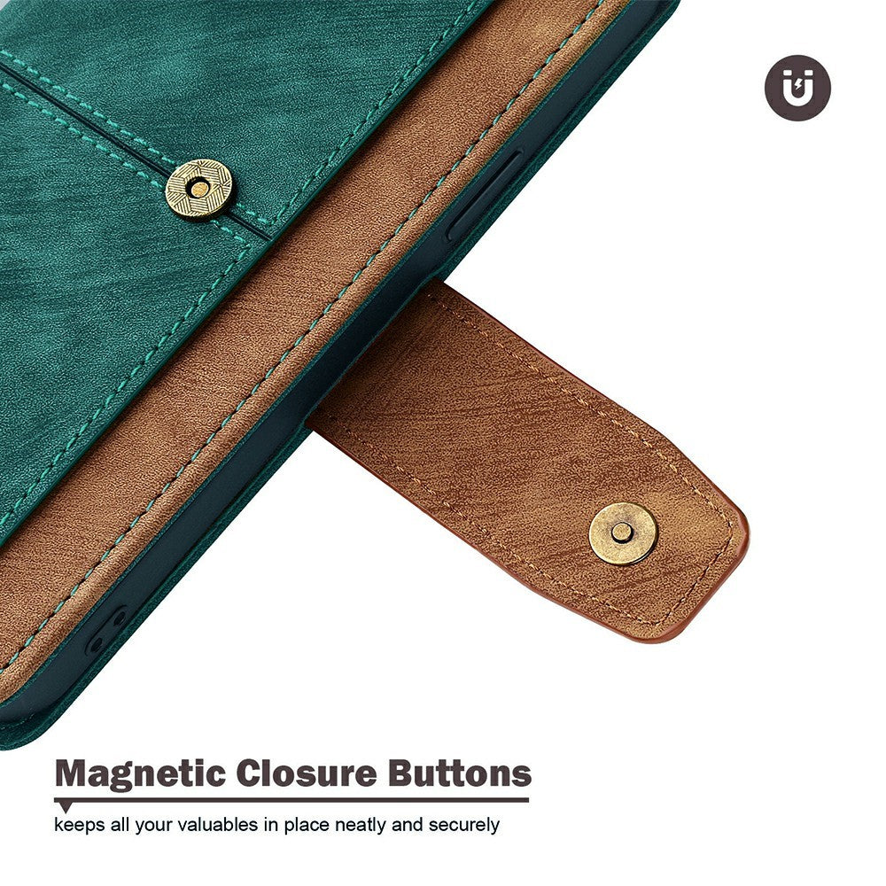 For Motorola Edge 70 5G Case RFID Blocking Color Splicing PU Leather Wallet Phone Cover - Green