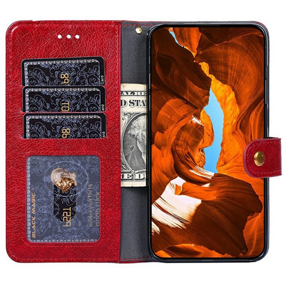 For Motorola Edge 70 5G Case Zipper Pocket PU Leather Wallet Flip Phone Cover - Red