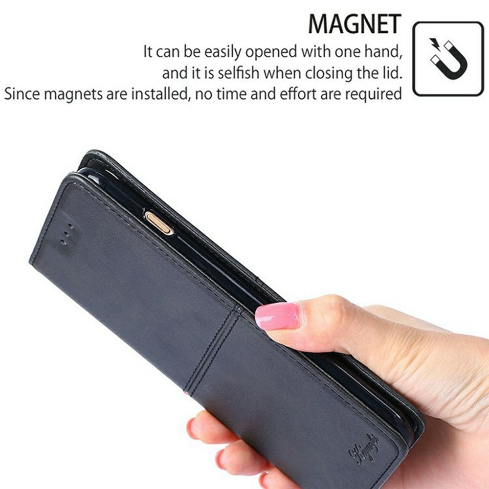 For Motorola Edge 70 5G Case Card Slots Cowhide Texture Phone Leather Cover - Black