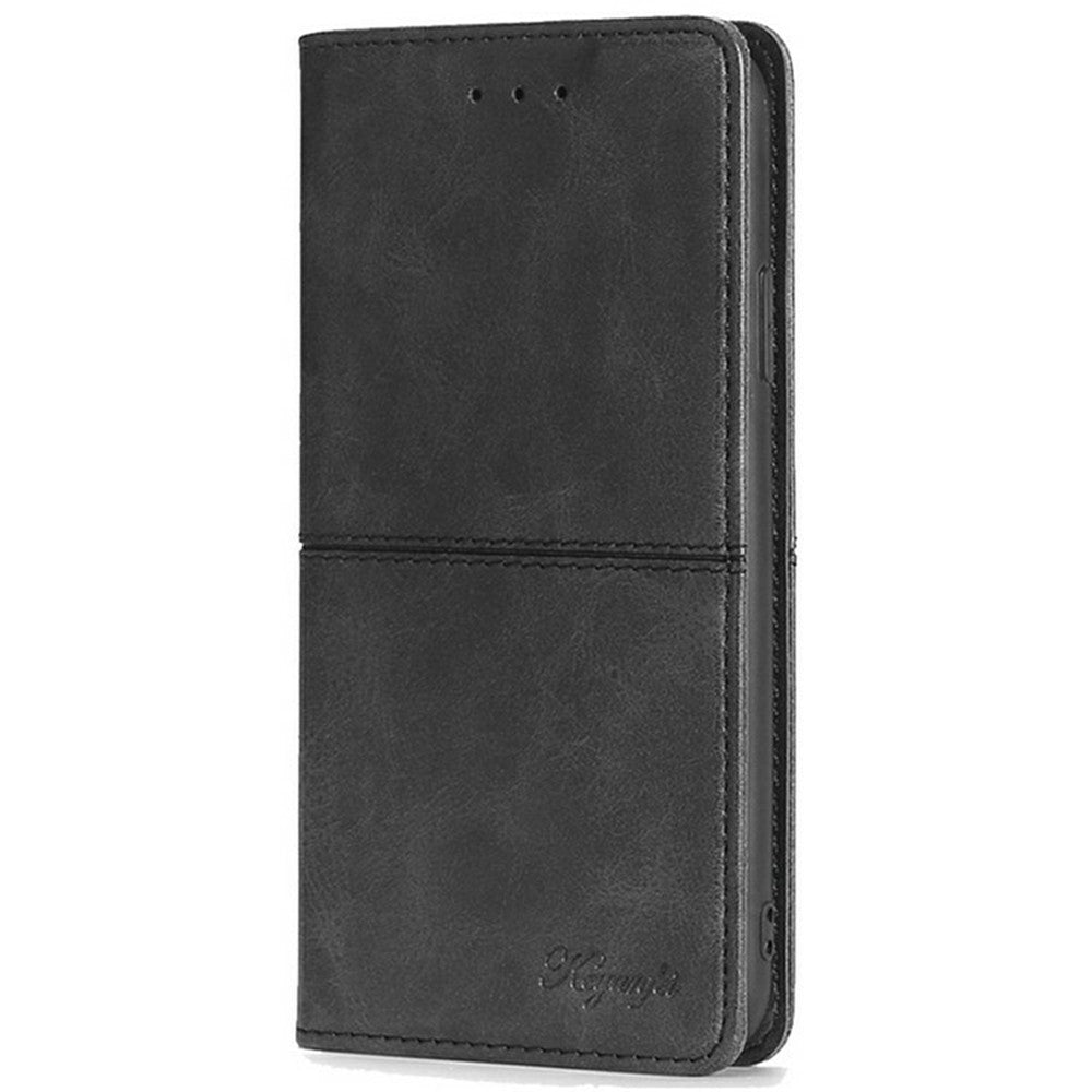 For Motorola Edge 70 5G Case Card Slots Cowhide Texture Phone Leather Cover - Black